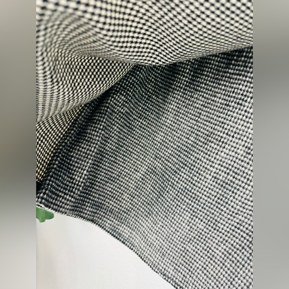 NWT RYLEE + CRU BLACK grey HOUNDSTOOTH 3 Button Faux Wrap Mini Skirt - Picture 3 of 7